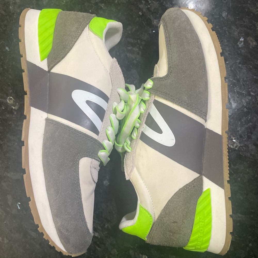 TRETORN Women's Loyola Lace-Up Casual Fashion Sneakers Grey and Green